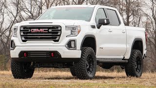 2019 GMC Sierra 1500 AT4 4inch Suspension Lift Kit by Rough Country [upl. by Wash]