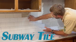 3quot x 6quot Subway Tile Backsplash  Full Tutorial Labor Time Tools amp Materials [upl. by Breskin66]