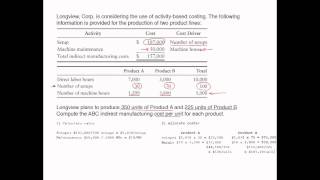 Activity Based Costing Examples  Managerial Accounting video [upl. by Alrad]