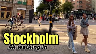 4K walking tour in Stockholm  Strandvägen  Södermalm  Östermalm  Sweden in September [upl. by Revlis573]