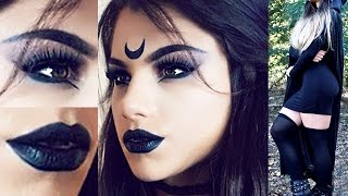 Gothic Witch HALLOWEEN Makeup Tutorial  Costume Outfit Idea amp Hair [upl. by Ursi]