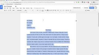 MLA Format Google Docs [upl. by Stegman]