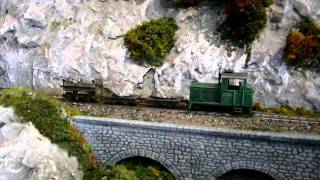 H0e Feldbahn mit Roco Diesellok und Wagen von Modellfeldbahnch F4 [upl. by Toddie]