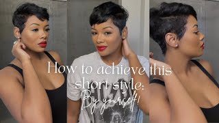 How To Achieve this short style at home By Yourself [upl. by Ahsyat]