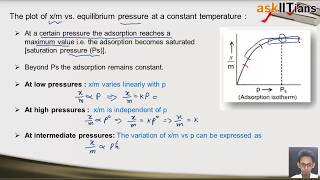 Freundlich Adsorption Isotherms  Chemistry  Class 12  IIT JEE Main  Advanced NEET  askIITians [upl. by Kcirdled366]