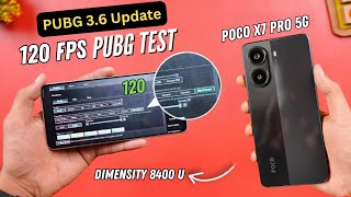 POCO X7 Pro PUBG Mobile 120 FPS Test LIVE FPS Meter Screen Recording Battery amp Heating Test🔥 [upl. by Gnouc]