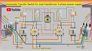 Automatic Changeover Switch for dual TransformerAutomatic Transfer Switch ElectricalKM [upl. by Sigfried]