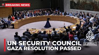 UN Security Council passes resolution demanding immediate Gaza ceasefire [upl. by Hagep]