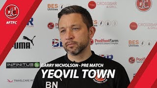 Barry Nicholson on quarterfinal against Yeovil  Pre Match [upl. by Matty]