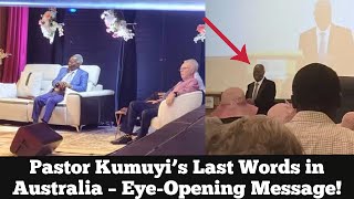 What Pastor Kumuyi Said Before Leaving Australia Will Surprise You [upl. by Aid285]