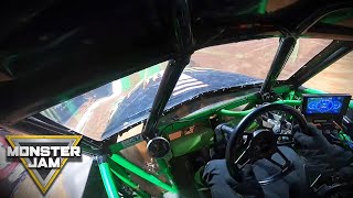 Grave Digger Monster Jam Freestyle Onboard with Backflip  Atlanta 2020  Monster Jam [upl. by Sikram]