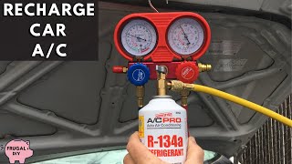 Recharge Car AC System  134a Refrigerant [upl. by Dunton970]