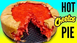 THE FLAMIN HOT CHEETOS PIE DIY  How To Make Chicken Cheeto Pie [upl. by Pat790]