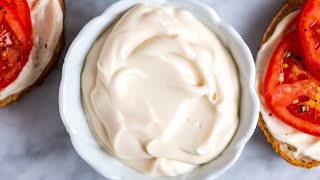 Easy Homemade Vegan Mayonnaise Recipe [upl. by Nirad562]