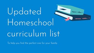 The ultimate homeschool curriculum guide for 2023 [upl. by Lorsung]