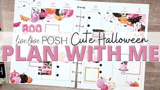 PLAN WITH ME  CLASSIC VERTICAL HAPPY PLANNER  LIVE LOVE POSH AUTUMN ALLURE HALLOWEEN SPREAD [upl. by Trust]