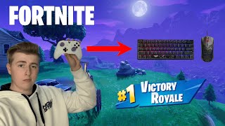 Controller Player Plays Fortnite For The First Time With A Keyboard And Mouse [upl. by Adnalro477]