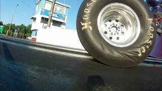 Ronnies Dragster rear tire view slow motion at Roxboro [upl. by Siraj51]