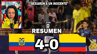 ECUADOR vs COLOMBIA REACCIÓN DE COLOMBIANO [upl. by Euqinad201]