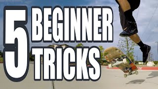 5 EASY Skateboard Tricks That Everyone Thinks are Hard [upl. by Ilyah439]