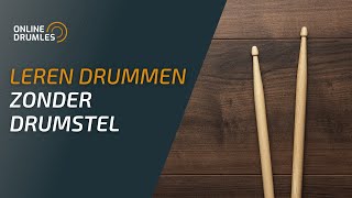 Drumles Leren Drummen Zonder Drumstel  Online Drumles [upl. by Nayrda813]