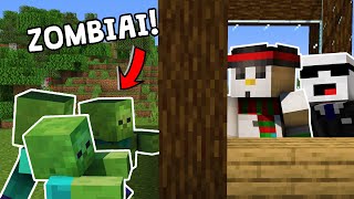 Minecraft BET Mus Gaudo BEPROTIŠKI ZOMBIAI [upl. by Ebbarta]