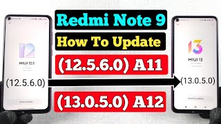 How To Update MIUI 13050 In Redmi Note 9  From 12560 amp All Other Update [upl. by Lassiter452]