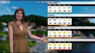 Helen Willetts BBC Weather 2020 06 20 [upl. by Edlihtam]