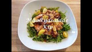 Maaltijdsalade kip  Gezond snel en lekker  Vers uit eigen moestuin [upl. by Ahsaten724]