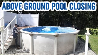 How to Close an Above Ground Pool for Winter  Winterize an Aboveground Pool [upl. by Ezarras]