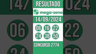 MEGA SENA hoje  14092024  ACUMULADA  54 MILHÕES  Resultado concurso 2774 [upl. by Sallyann793]