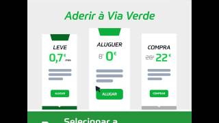 Quais são os passos para aderir à Via Verde online [upl. by Blinni]