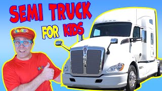 Learning about Semi Trucks with Matty Crayon  Semi Truck for kids [upl. by Ognimod]