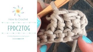 Front Post Double Crochet 2 Together FPdc2tog  Learn to Crochet  Stitch Explorer Saturdays [upl. by Anawit]