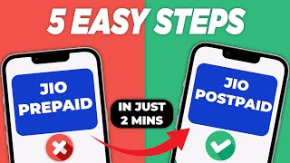 Jio Prepaid to Jio Postpaid StepbyStep Guide No Document Needed Hindi [upl. by Nnagem634]