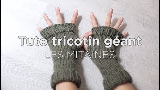 Tuto tricotin  les mitaines au point endroit  Loom knit mittens [upl. by Aicatsan306]