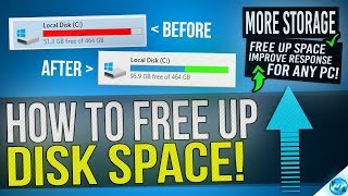 🔧 How to FREE Up More than 30GB Of Disk Space in Windows 10 8 or 7 [upl. by Aehsan]