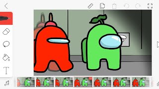 Flipaclip Among us Animation Tutorial Finger Animation Process [upl. by Lebasy]