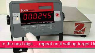 OHAUS bench scales  How to Checkweigh  set limits and operations EN [upl. by Broucek]