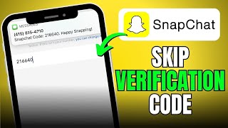 How To Skip Verification Code On Snapchat [upl. by Bailar]