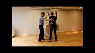 Guldmann Ceiling Hoist Rehab  Standing Exercise [upl. by Tanner86]