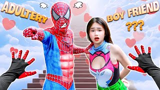 How to ESCAPE from ADULTERY SPIDERGIRL Boyfriend 😈 Romantic Love Story Spiderman POV [upl. by Madonna]