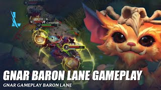 Gnar Baron Lane Gameplay  Wild Rift [upl. by Abbi32]