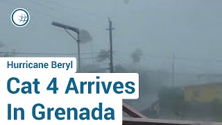 Beryl arrives in Carriacou Grenada [upl. by Yak]