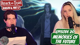 ERENS PLAN REVEALED  Attack on Titan Season 4 Fiancé Reaction  Ep 20 “Future Memories” [upl. by Pelage903]