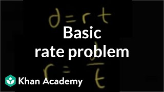 Basic rate problem  Linear equations  Algebra I  Khan Academy [upl. by Adnohsor253]