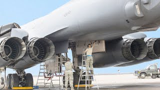 Monstrously Powerful US B1 Lancer Afterburners in Action [upl. by Rehc]