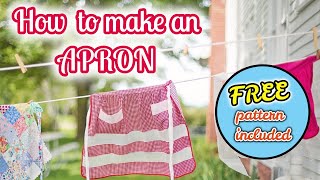 DIY ladies apron  free pattern included [upl. by Kali]