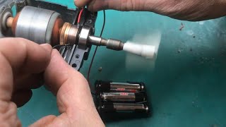 how to RUN an “AC motor” on DC batteries [upl. by Annaik463]