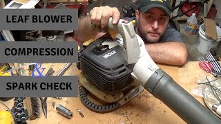 RYOBI Leaf Blower Compression test and spark test [upl. by Cis]